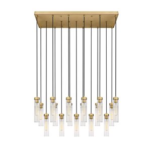 Z-Lite Beau 17-Light Rubbed Brass Linear Chandelier