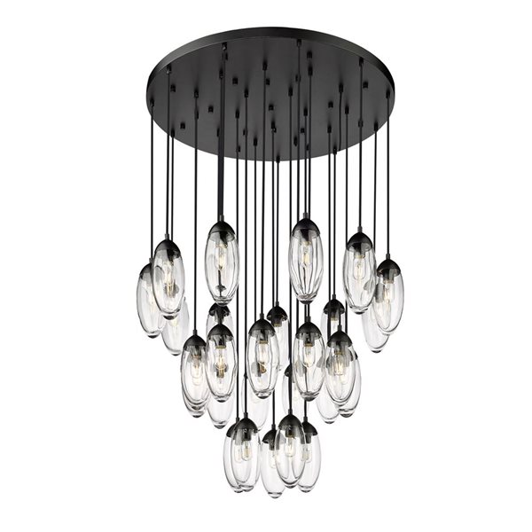 Z-Lite Arden 27-Light Matte Black Linear Chandelier