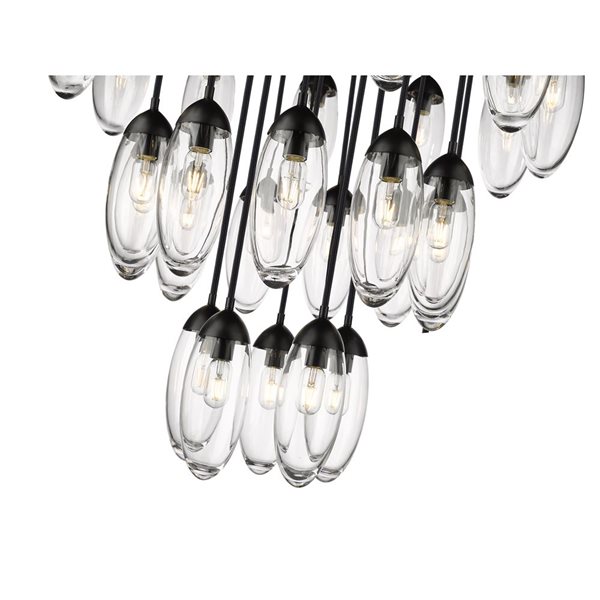 Z-Lite Arden 27-Light Matte Black Linear Chandelier