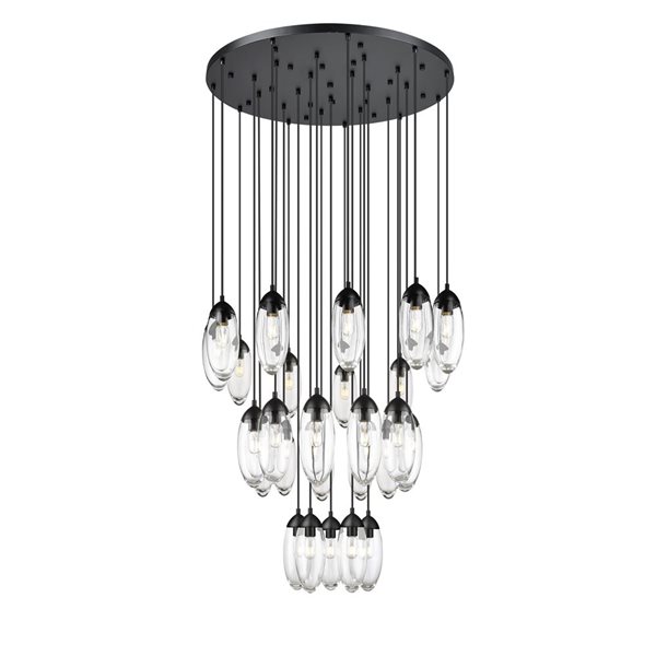 Z-Lite Arden 27-Light Matte Black Linear Chandelier