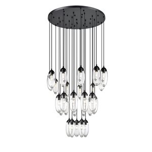 Z-Lite Arden 27-Light Matte Black Linear Chandelier