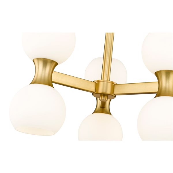 Z-Lite Artemis 18-in 6-Light Modern Gold Semi-Flush Mount