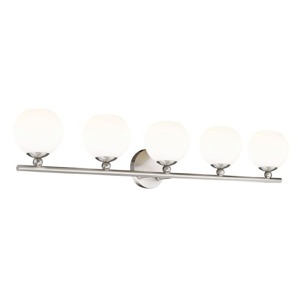 Z-Lite Neoma 38.25-in 5-Light Brushed Nickel Vanity Light