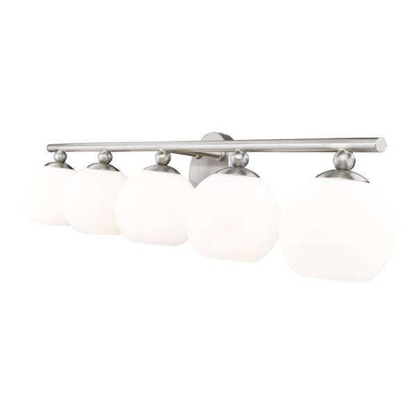 Z-Lite Neoma 38.25-in 5-Light Brushed Nickel Vanity Light