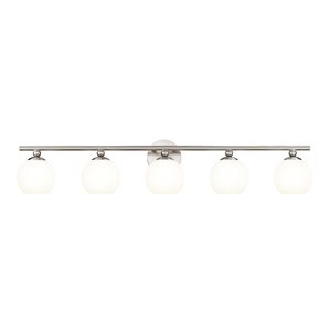 Z-Lite Neoma 38.25-in 5-Light Brushed Nickel Vanity Light