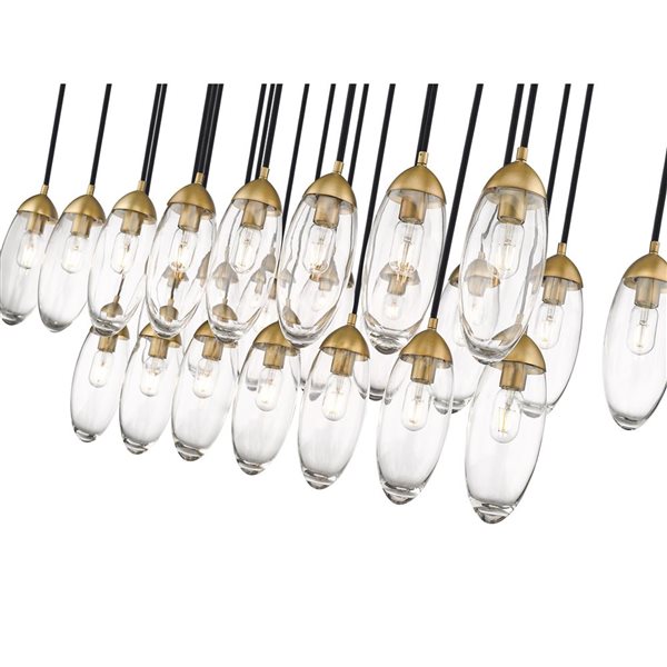 Z-Lite Arden 23-Light Rubbed Brass Linear Chandelier