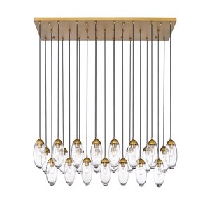 Z-Lite Arden 23-Light Rubbed Brass Linear Chandelier