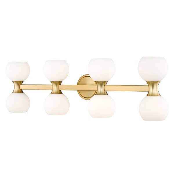 Z-Lite Artemis 35-in 8-Light Modern Gold Vanity Light