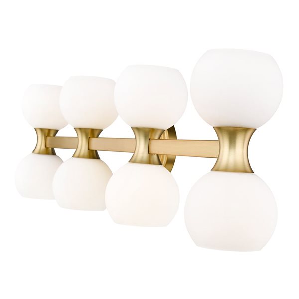 Z-Lite Artemis 35-in 8-Light Modern Gold Vanity Light