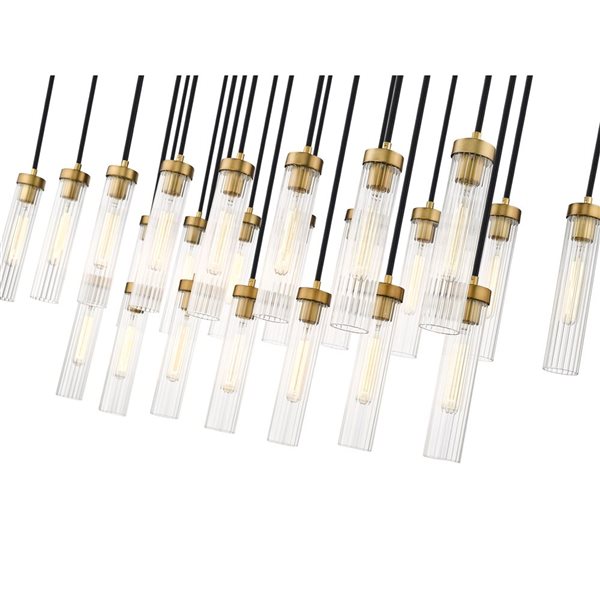 Z-Lite Beau 23-Light Rubbed Brass Linear Chandelier