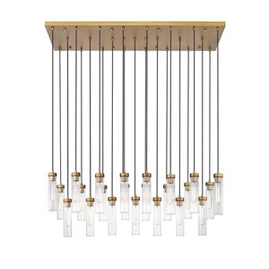 Z-Lite Beau 23-Light Rubbed Brass Linear Chandelier