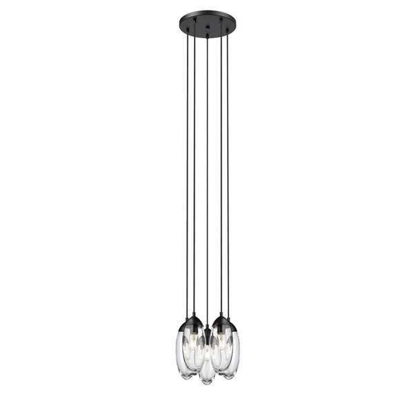 Z-Lite Arden 5-Light Matte Black Linear Chandelier