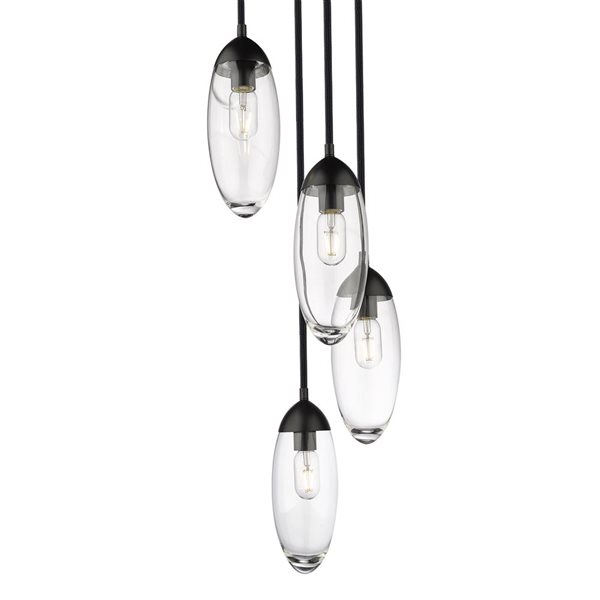 Z-Lite Arden 5-Light Matte Black Linear Chandelier