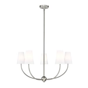 Z-Lite Shannon 5-Light Brushed Nickel Shaded Chandelier