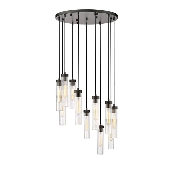 Z-Lite Beau 11-Light Matte Black Linear Chandelier