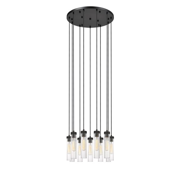 Z-Lite Beau 11-Light Matte Black Linear Chandelier