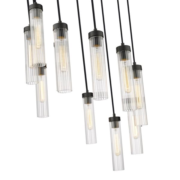 Z-Lite Beau 11-Light Matte Black Linear Chandelier