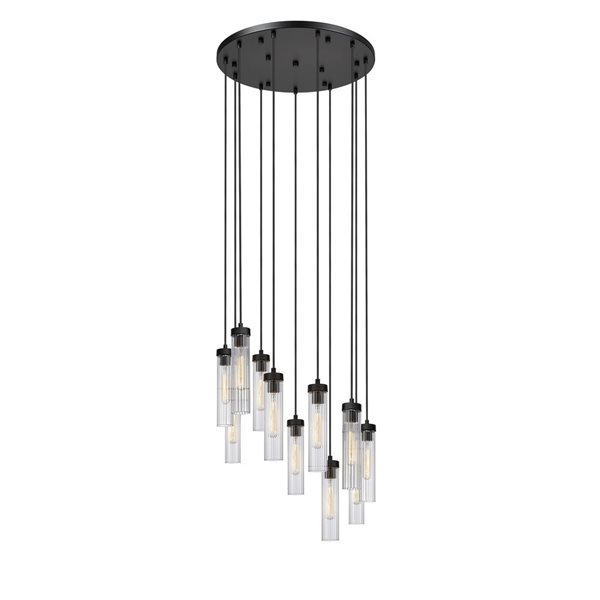 Z-Lite Beau 11-Light Matte Black Linear Chandelier