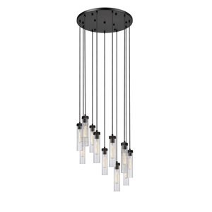 Z-Lite Beau 11-Light Matte Black Linear Chandelier