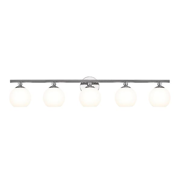 Z-Lite Neoma 38.25-in 5-Light Chrome Vanity Light