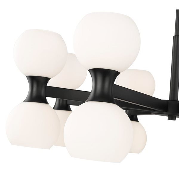 Z-Lite Artemis 16-Light Matte Black Shaded Chandelier