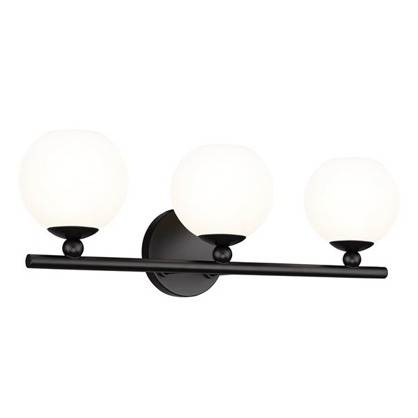 Z-Lite Neoma 21.75-in 3-Light Matte Black Vanity Light