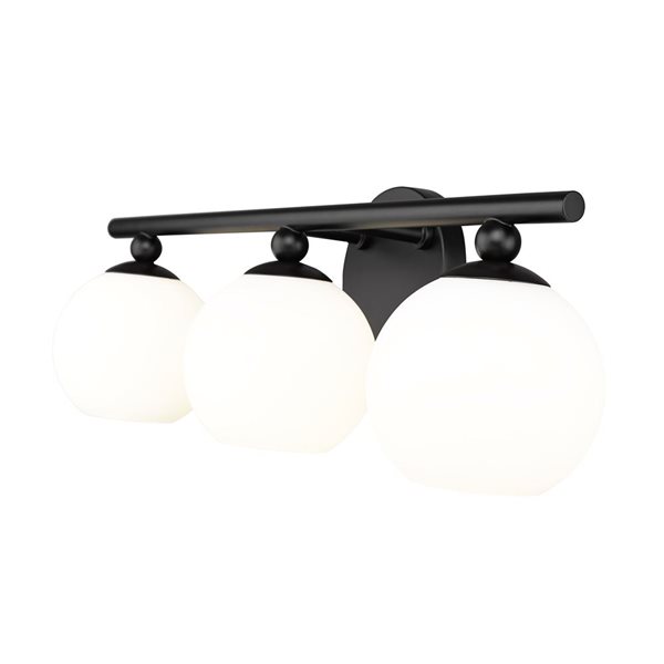 Z-Lite Neoma 21.75-in 3-Light Matte Black Vanity Light