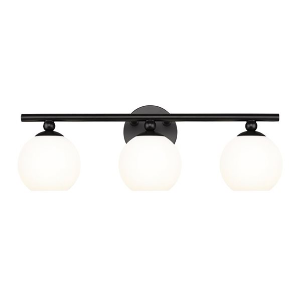 Z-Lite Neoma 21.75-in 3-Light Matte Black Vanity Light