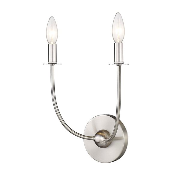 Z-Lite Shannon 2-Light Brushed Nickel Wall Sconce