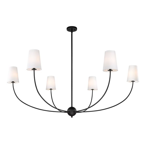 Z-Lite Shannon 6-Light Matte Black Shaded Chandelier