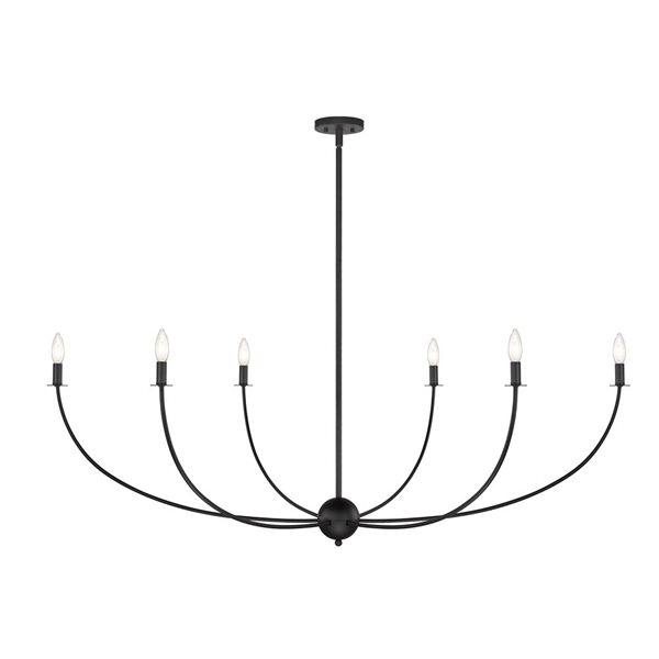 Z-Lite Shannon 6-Light Matte Black Shaded Chandelier