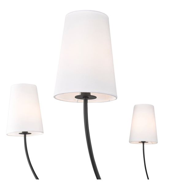 Z-Lite Shannon 6-Light Matte Black Shaded Chandelier