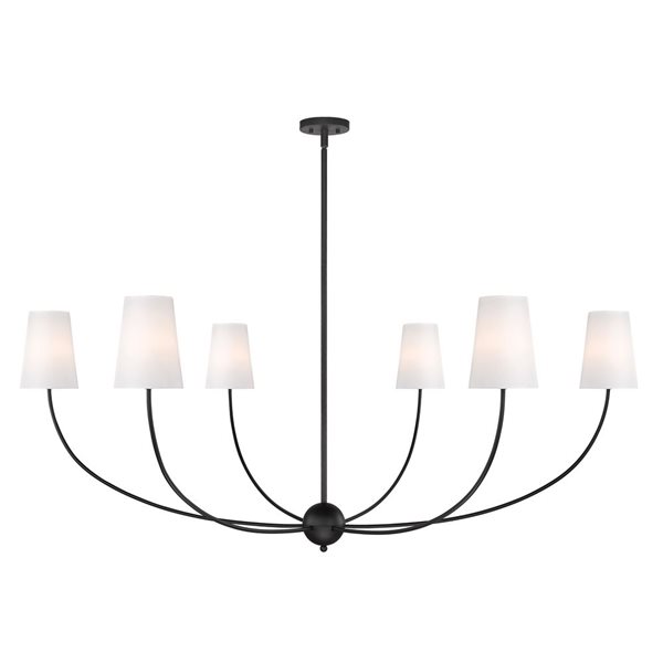 Z-Lite Shannon 6-Light Matte Black Shaded Chandelier