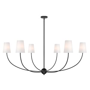 Z-Lite Shannon 6-Light Matte Black Shaded Chandelier