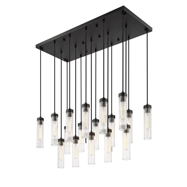 Z-Lite Beau 17-Light Matte Black Linear Chandelier