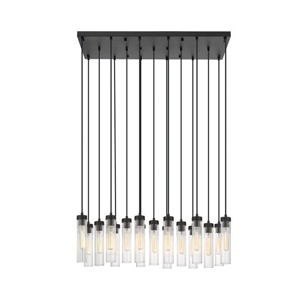 Z-Lite Beau 17-Light Matte Black Linear Chandelier