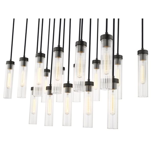 Z-Lite Beau 17-Light Matte Black Linear Chandelier