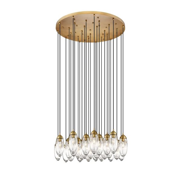 Z-Lite Arden 27-Light Rubbed Brass Linear Chandelier