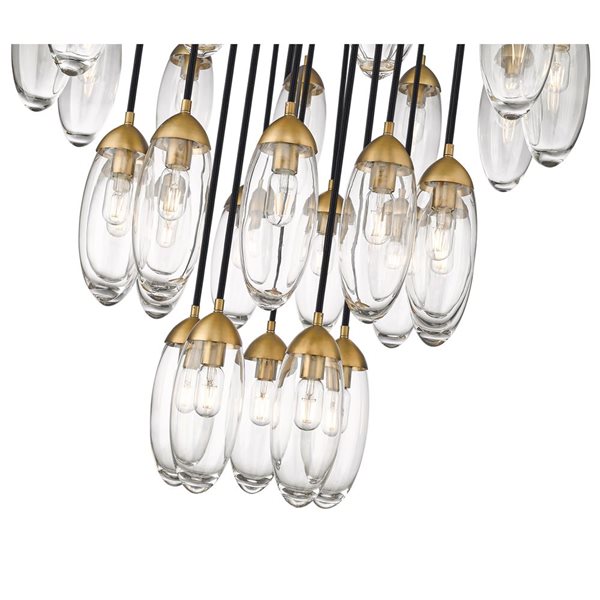 Z-Lite Arden 27-Light Rubbed Brass Linear Chandelier