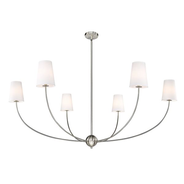 Z-Lite Shannon 6-Light Brushed Nickel Shaded Chandelier