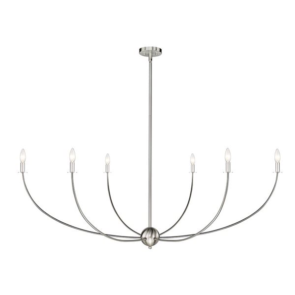 Z-Lite Shannon 6-Light Brushed Nickel Shaded Chandelier