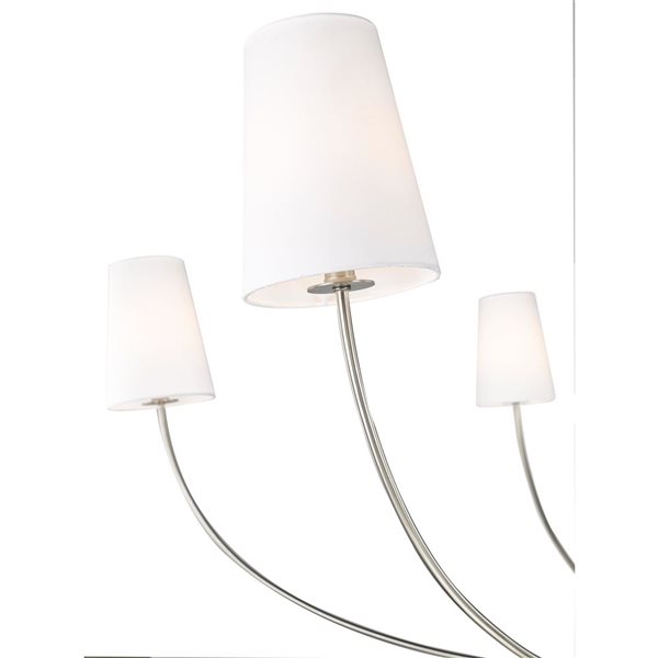 Z-Lite Shannon 6-Light Brushed Nickel Shaded Chandelier