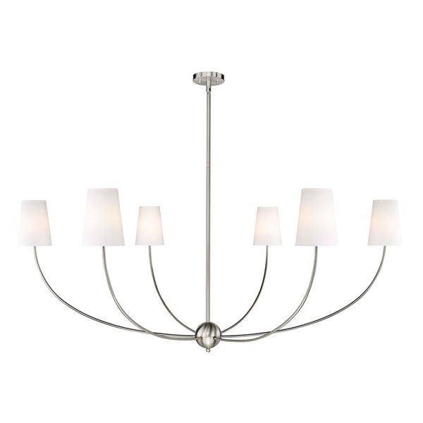 Z-Lite Shannon 6-Light Brushed Nickel Shaded Chandelier