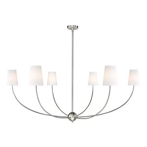 Z-Lite Shannon 6-Light Brushed Nickel Shaded Chandelier