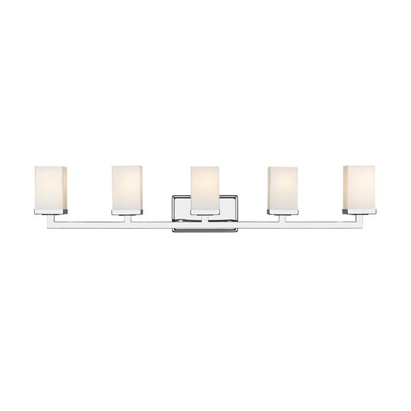 Z-Lite Tidal 40-in 5-Light Chrome Vanity Light