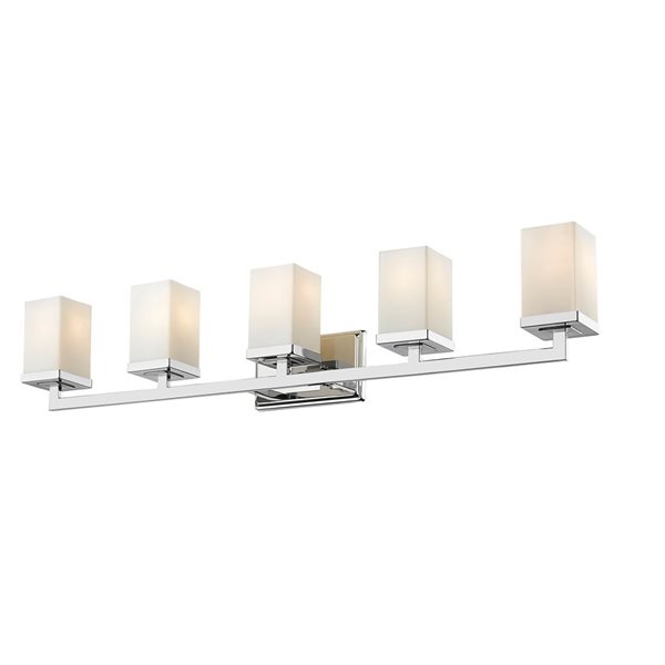 Z-Lite Tidal 40-in 5-Light Chrome Vanity Light