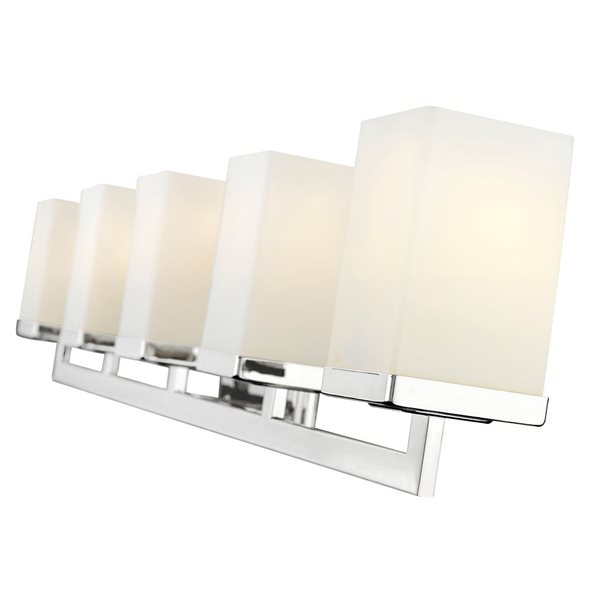 Z-Lite Tidal 40-in 5-Light Chrome Vanity Light