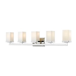 Z-Lite Tidal 40-in 5-Light Chrome Vanity Light