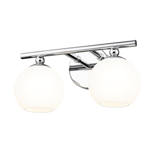 Z-Lite Neoma 13.5-in 2-Light Chrome Vanity Light