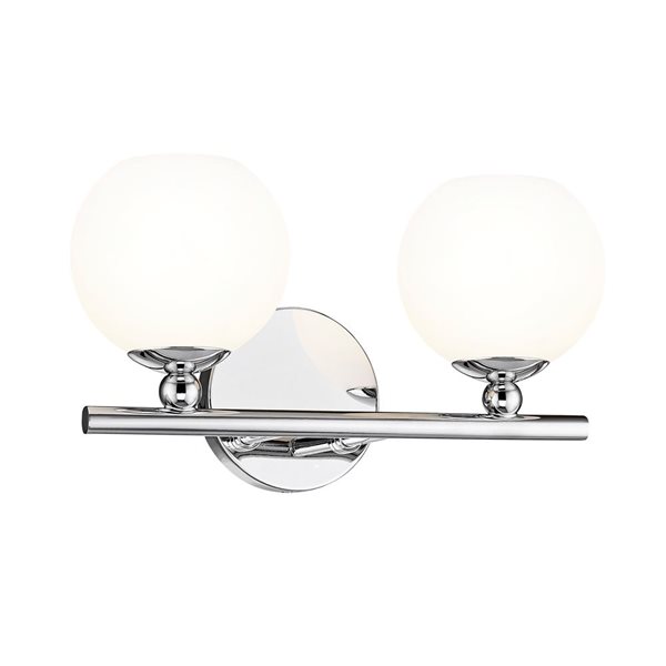 Z-Lite Neoma 13.5-in 2-Light Chrome Vanity Light